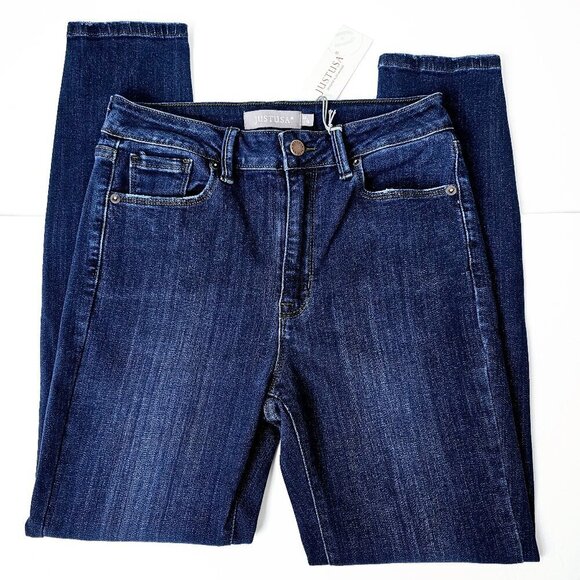 Just USA Melody Women's Dark Wash High Rise Skinny Jeans Size 6/28 NWT - Picture 1 of 13